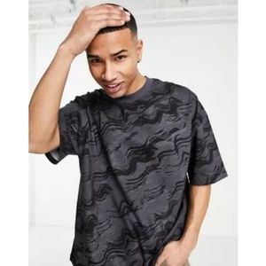 Topman Extreme Oversize Wave Print T-Shirt Size M